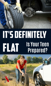 Your young driver, and her sibling suddenly have to deal with a flat tire. Are they prepared to face this challenge? Life skills like changing a flat tire are important to teach. Here's how to get started!