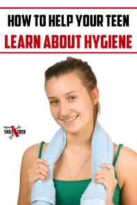 Teen hygiene. Yes, we are going there. Now is the time to talk to your teens about being clean, smelling good, and taking care of their bodies.